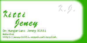 kitti jeney business card